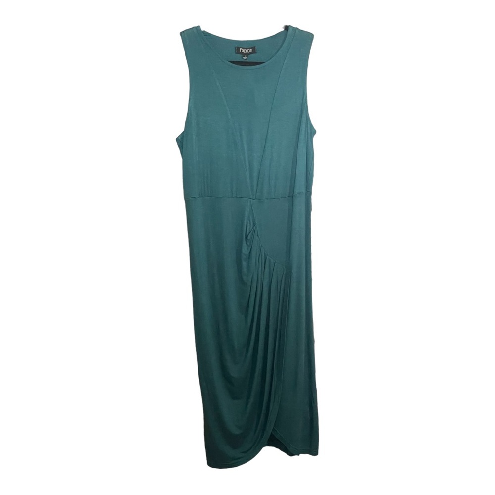 Papillon Tulip Hem Teal Dress Large Sleeveless - Picture 1 of 9
